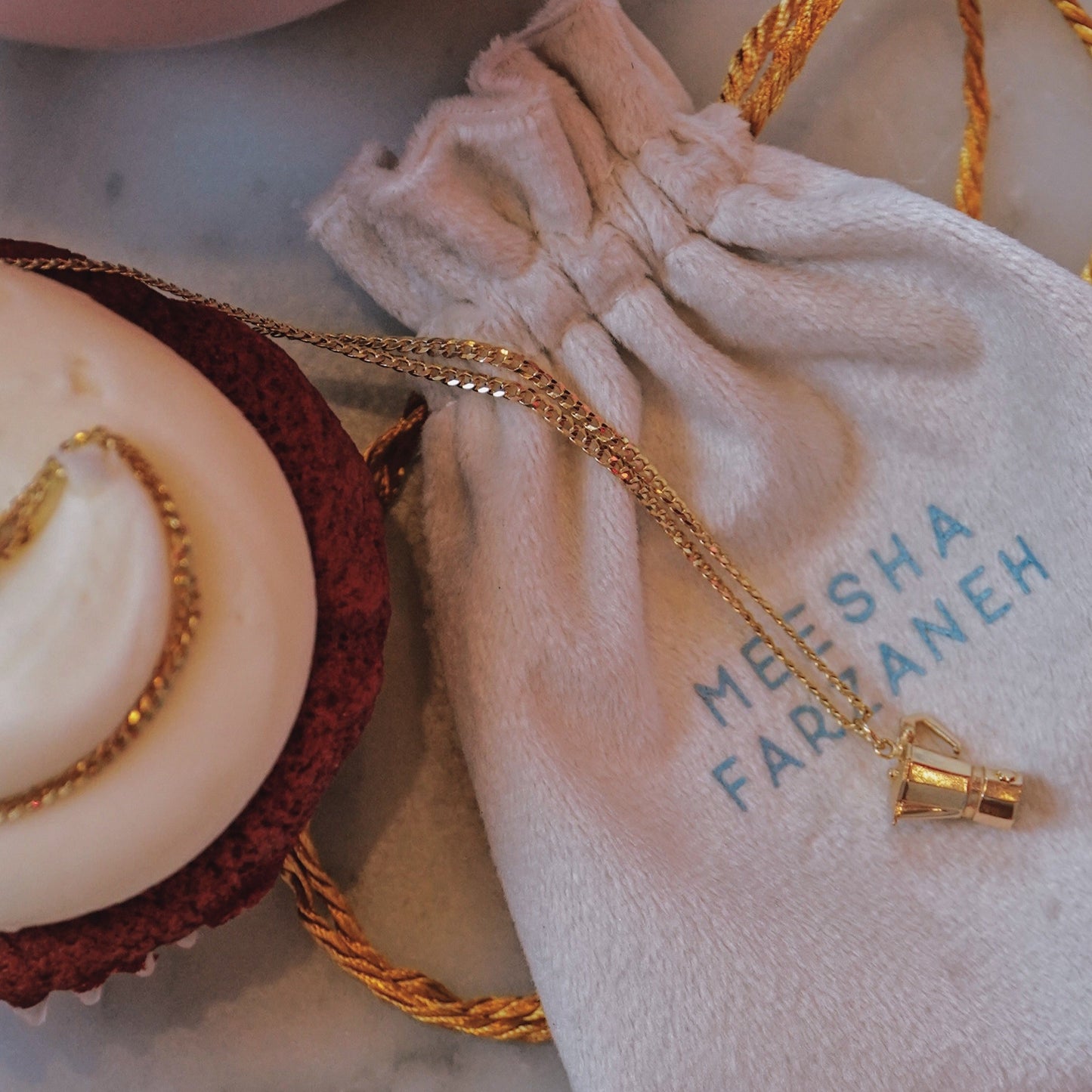 14K Gold Micro Coffee Maker Pendant