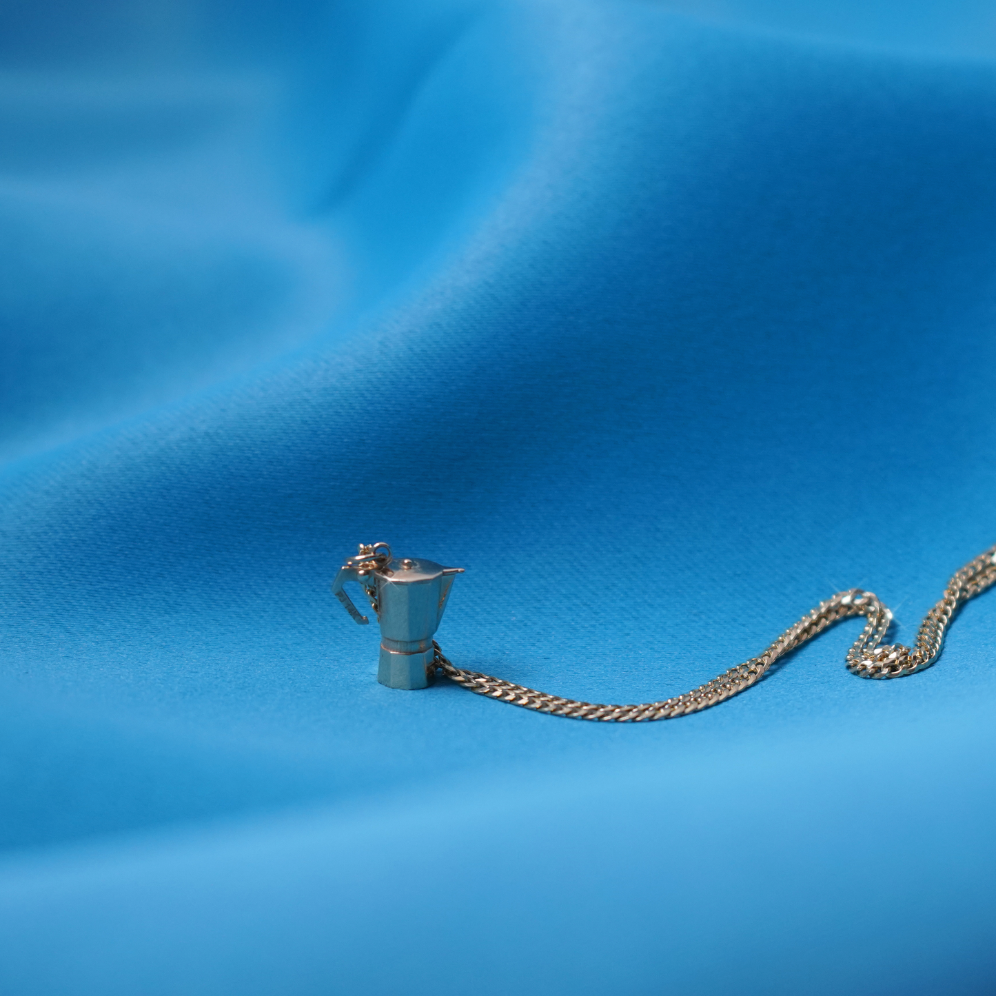 14K Gold Micro Coffee Maker Pendant