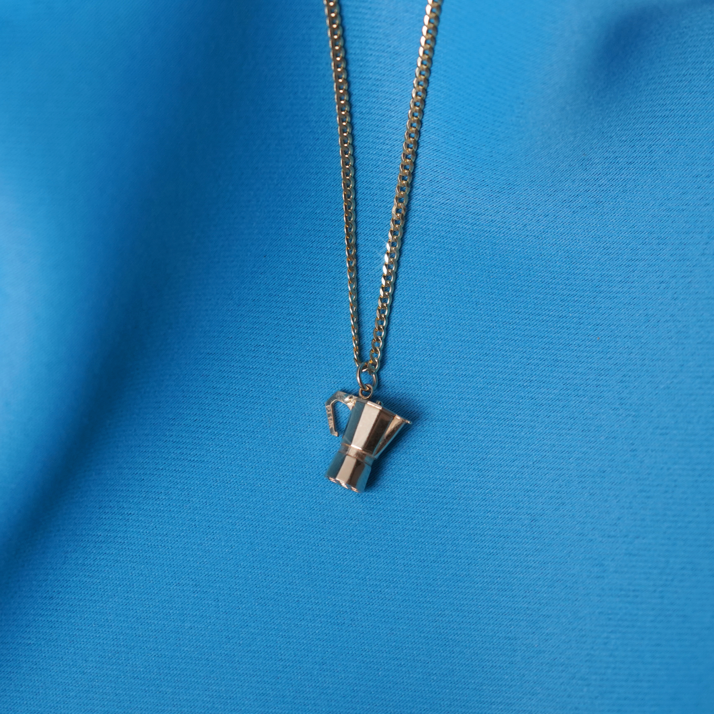 14K Gold Micro Coffee Maker Pendant