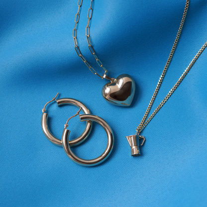 100% 14K Gold Love You A Latte Necklace