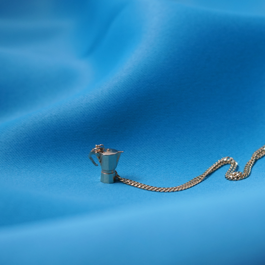 14K Gold Micro Coffee Maker Pendant