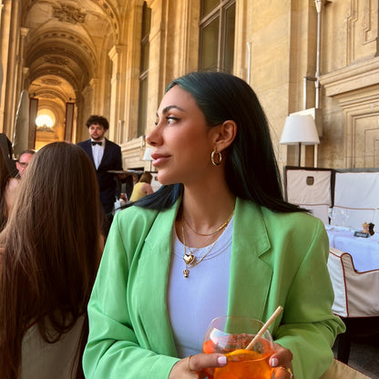 100% 14K Gold Love You A Latte Necklace