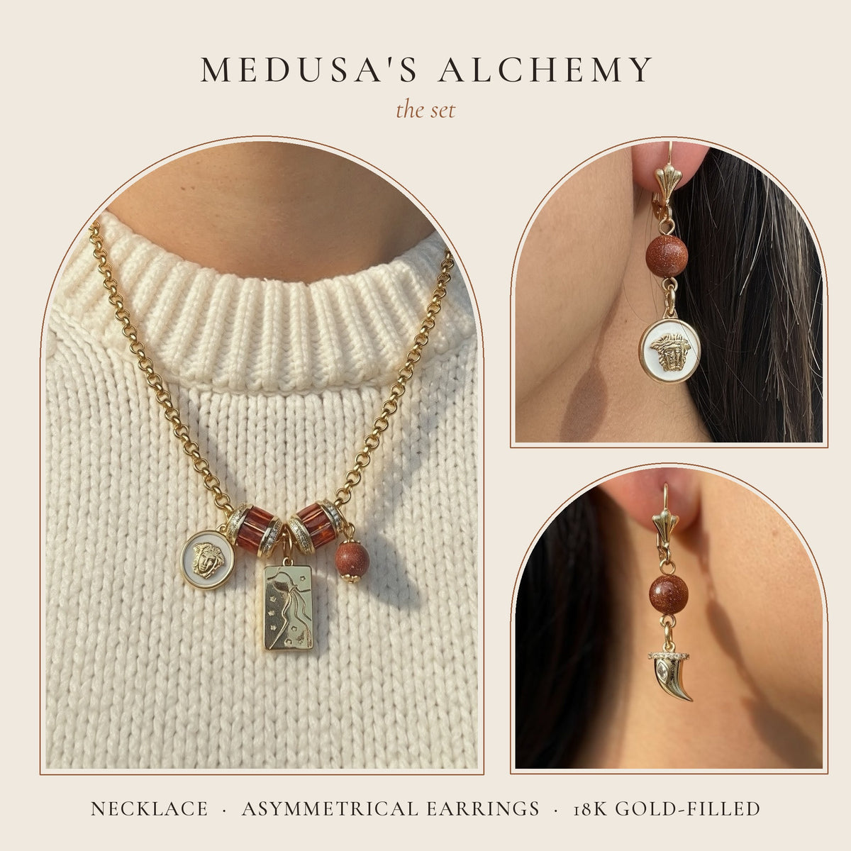 Medusa's Alchemy Charm Necklace