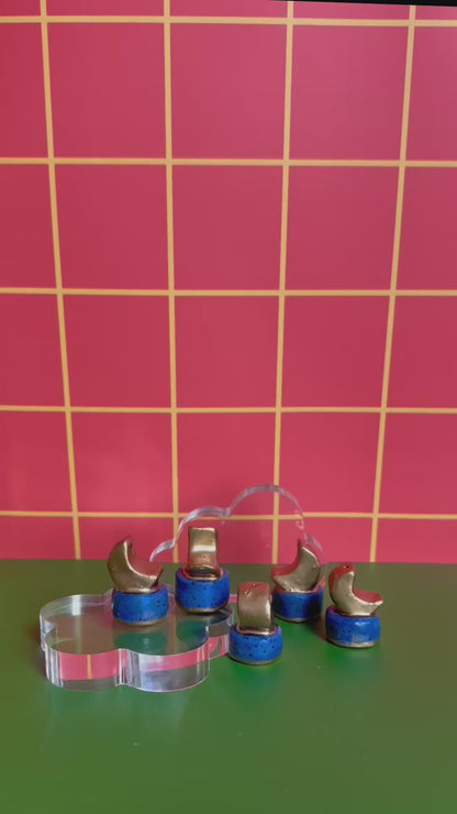 Mini Crescent Moon Incense Burners