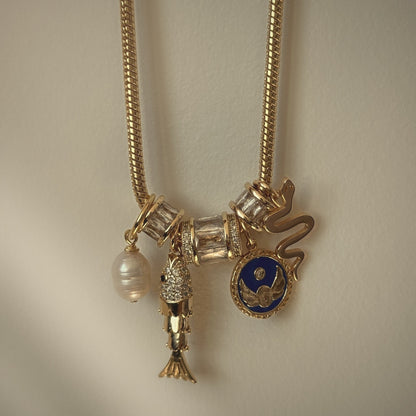 Saltwater Spell Charm Necklace in 18k gold-filled